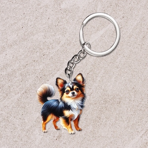 Chihuahua Dog Keychain, Cute Dog Gift, Chihuahua Acrylic Keychain, Chihuahua Lover Gift