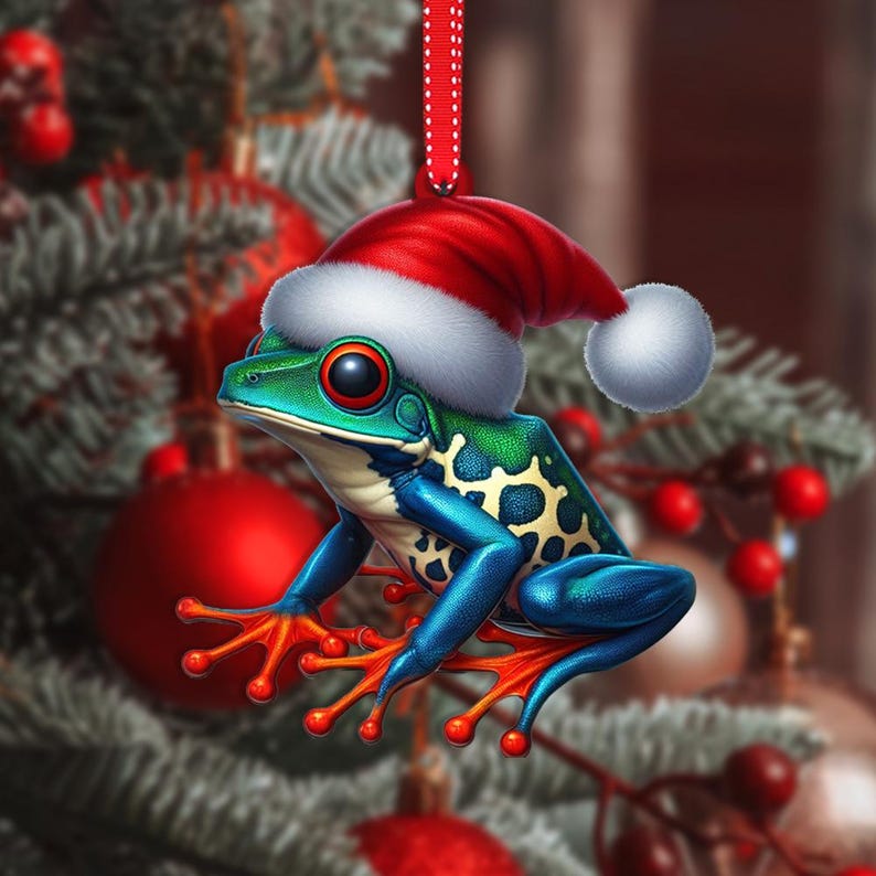 Dart Frog Christmas Ornament, Christmas Tree Decor, Xmas Home Decor