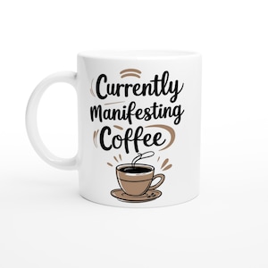 White 11oz Ceramic Coffee Mug – Durable Tea Cup Gift for Home, Office & Cafe