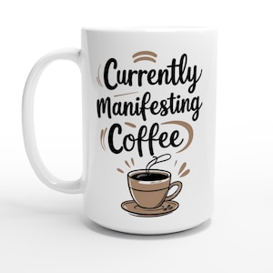 White 15oz Ceramic Coffee Mug – Large Tea Cup Gift for Home, Office & Cafe