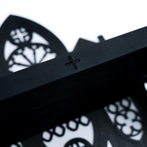 Etagère cathédrale gothique | Pack plat de décoration médiévale, présentoir académique sombre image 5