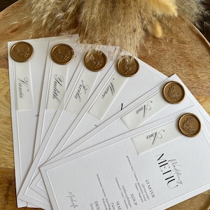 Menükarten mit Platzkarte, Namen, Hochzeit, Hochzeitsmenü, Geburtstagsmenü, Getränkekarte, Minimalistisch