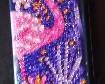 Estuche para gafas con diseño de flamenco rosa brillante y diamantes 5D: ¡un regalo único hecho a mano para amantes de los animales!