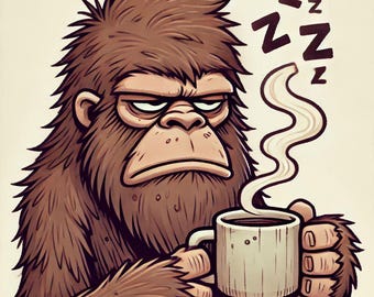 Grumpy Bigfoot Coffee Mug: Fun Sasquatch Lover Gift (15oz)