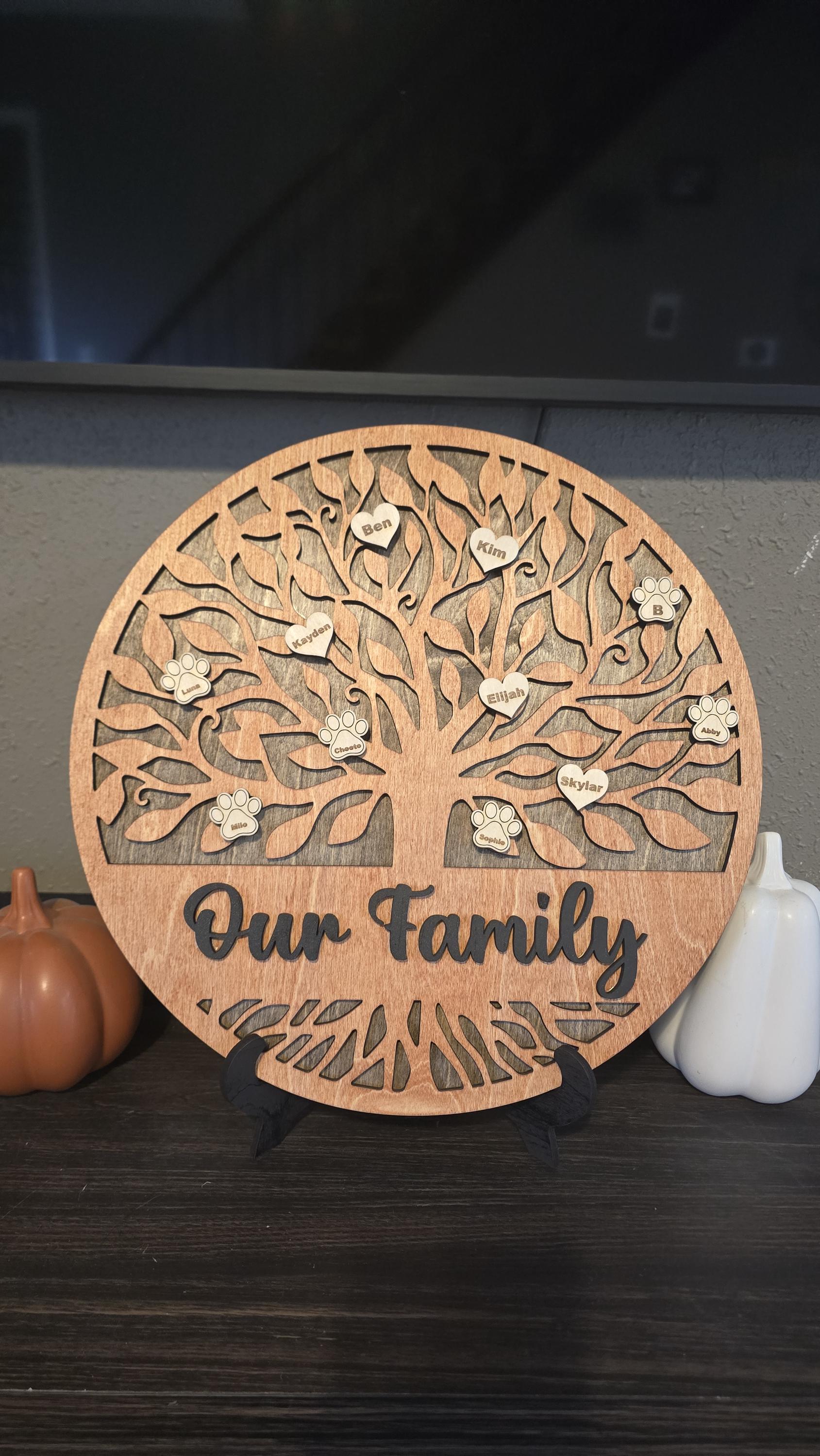 Rustic Family Tree Sign Personalized Family Tree Sign: Rustic Wood Decor, Grandparent Gift - Etsy