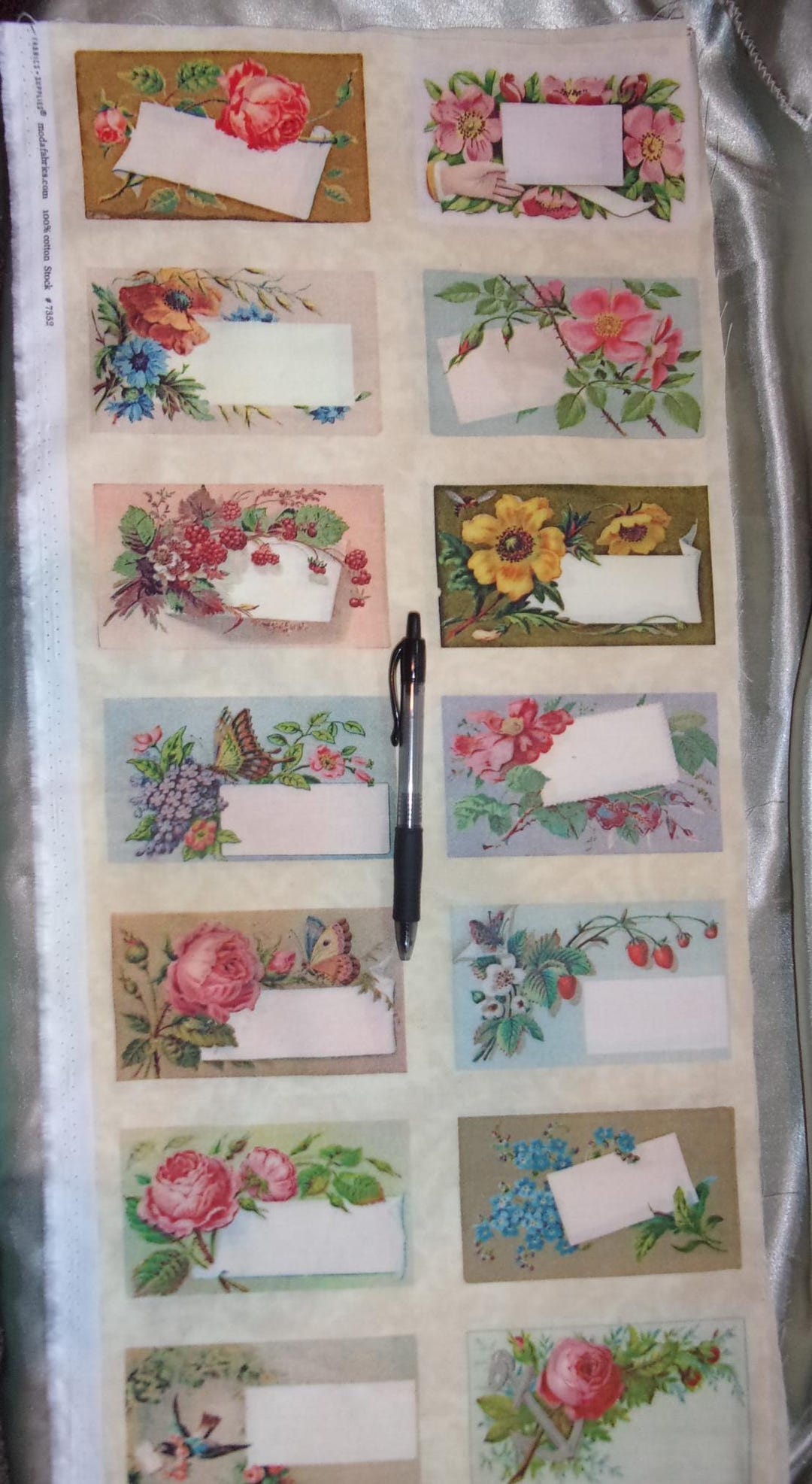 Lot of 14 Quilting Labels per Panel, Moda. Large Blanks. Romantic ...