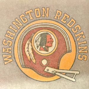 Original Vintage 1970s Washington NFL Football Iron On Transfer