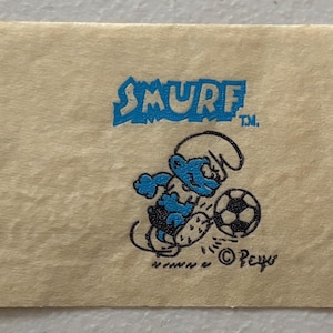 Original Vintage 80s Smurf Mini Iron On Transfer Smurf Smurfs Cartoon