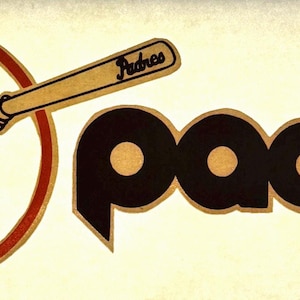 Original Vintage 70s San Diego Padres Baseball MLB Iron On Transfer