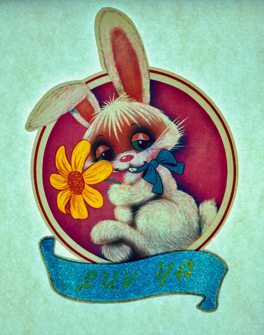 Angels Rabbit 70s Original Vintage 70s Luv Ya Bunny Rabbit Iron on Transfer - Etsy
