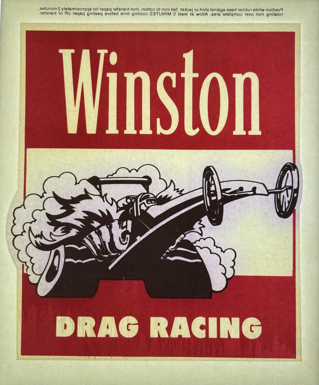Original Vintage 70s Winston Drag Racing Cigarettes Iron on Transfer - Etsy