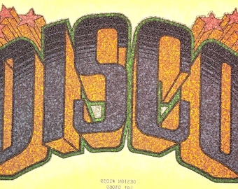 Transferencia de calor original de discoteca vintage de los años 70