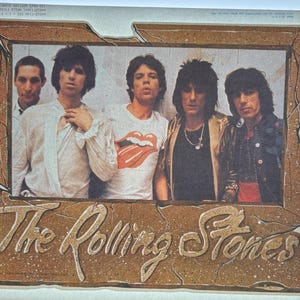 Vintage 1976 The Rolling Stones Iron On Transfer Rock Music Band Mick Jagger