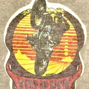 Original Vintage 1974 Roach Keep On Bikin Motorcycle Mini Pocket Size Iron On Transfer