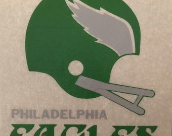 Original Vintage 1970s Philadelphia Eagles NFL Football Helmet Iron On Transfer The Birds Philly