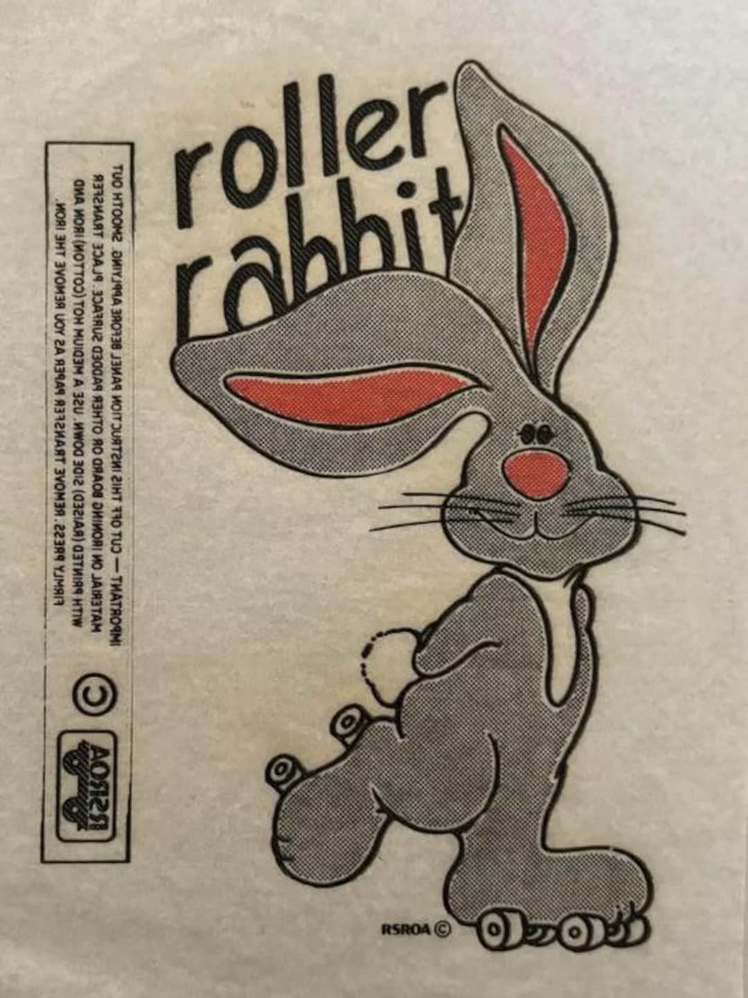 Who Founded Roller Rabbit Original Vintage 1970s Roller Rabbit Bunny Roller Skate Skating Iron on ...
