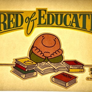 Original Vintage 1981 Ziggy Bored Of Education Iron On Transfer
