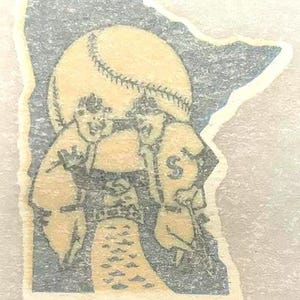 Original Vintage 1970 Minnesota Twins Baseball MLB Mini Iron On Transfer