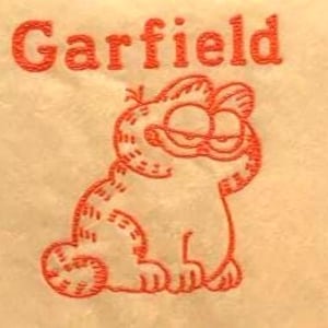 Vintage 1970s Garfield Cat Mini Iron On Transfer – Collector's Item