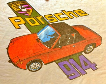 Original Vintage 1973 Porsche 914 Roach Dayglo Iron On Transfer