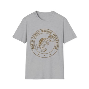 World Turtle Racing Federation T-Shirt, Unisex Tee, Turtle Lover Gift, Fun Casual Wear, Beach Day Apparel, Animal Enthusiast Shirt