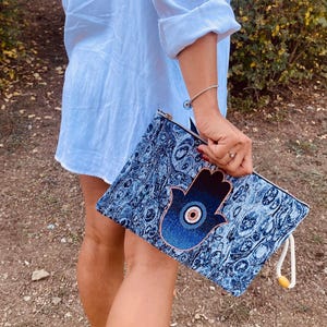 Pochette Evil Eye, bracelet Evil Eye, porte-clés Evil Eye, sac à main Evil Eye, coffret cadeau Evil Eye, cadeau de fête des mères, cadeau pour maman, pochette Hamsa