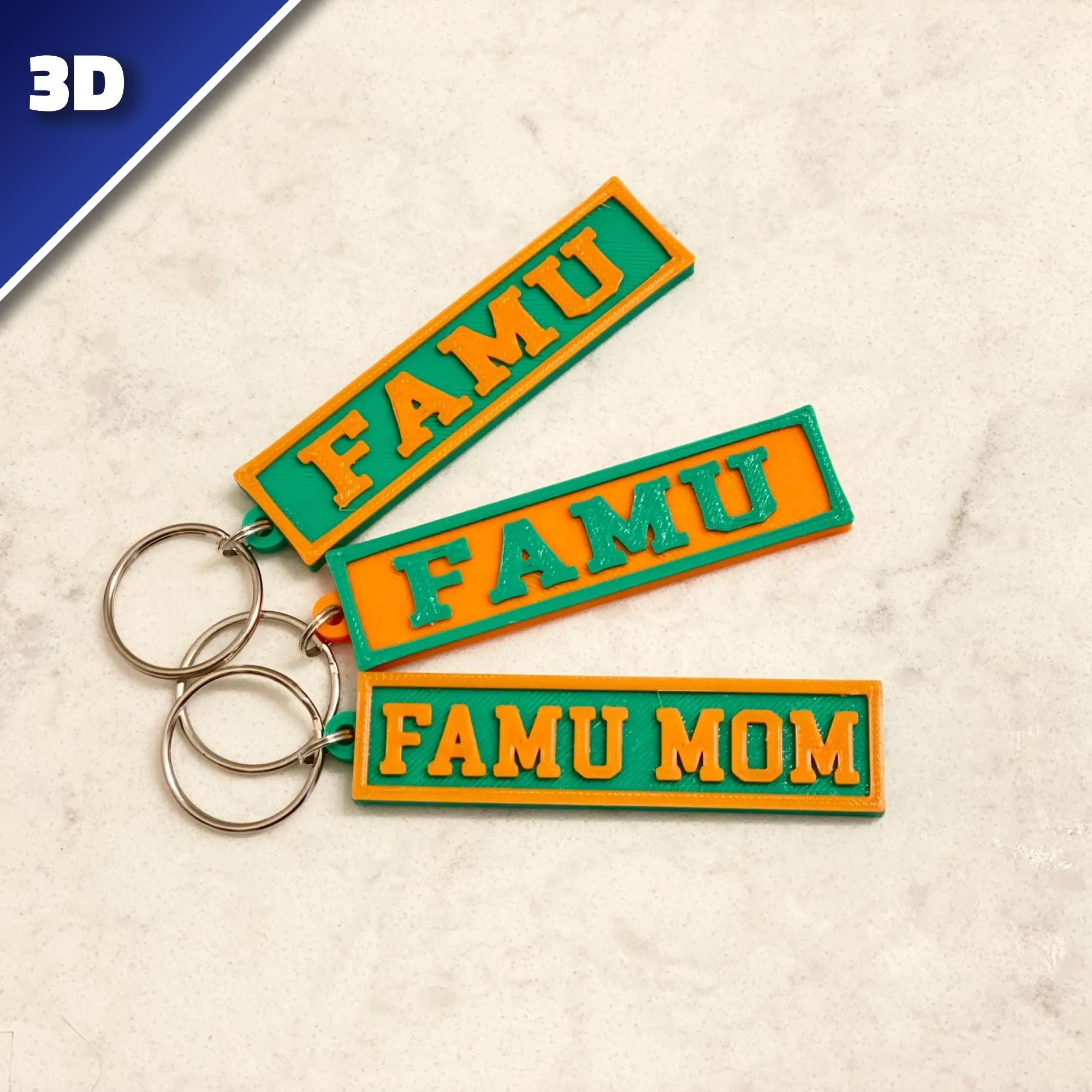 Famu Keychain FAMU Rattlers Keychain - 3D Printed HBCU Pride - Etsy