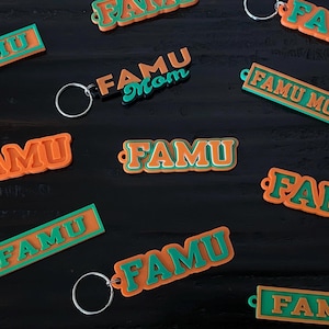 Florida A and M Keychain with Key Ring - FAMU HBCU Key Chain – College Pride Accessory  – Rattlers - Gift for Students & Alumni