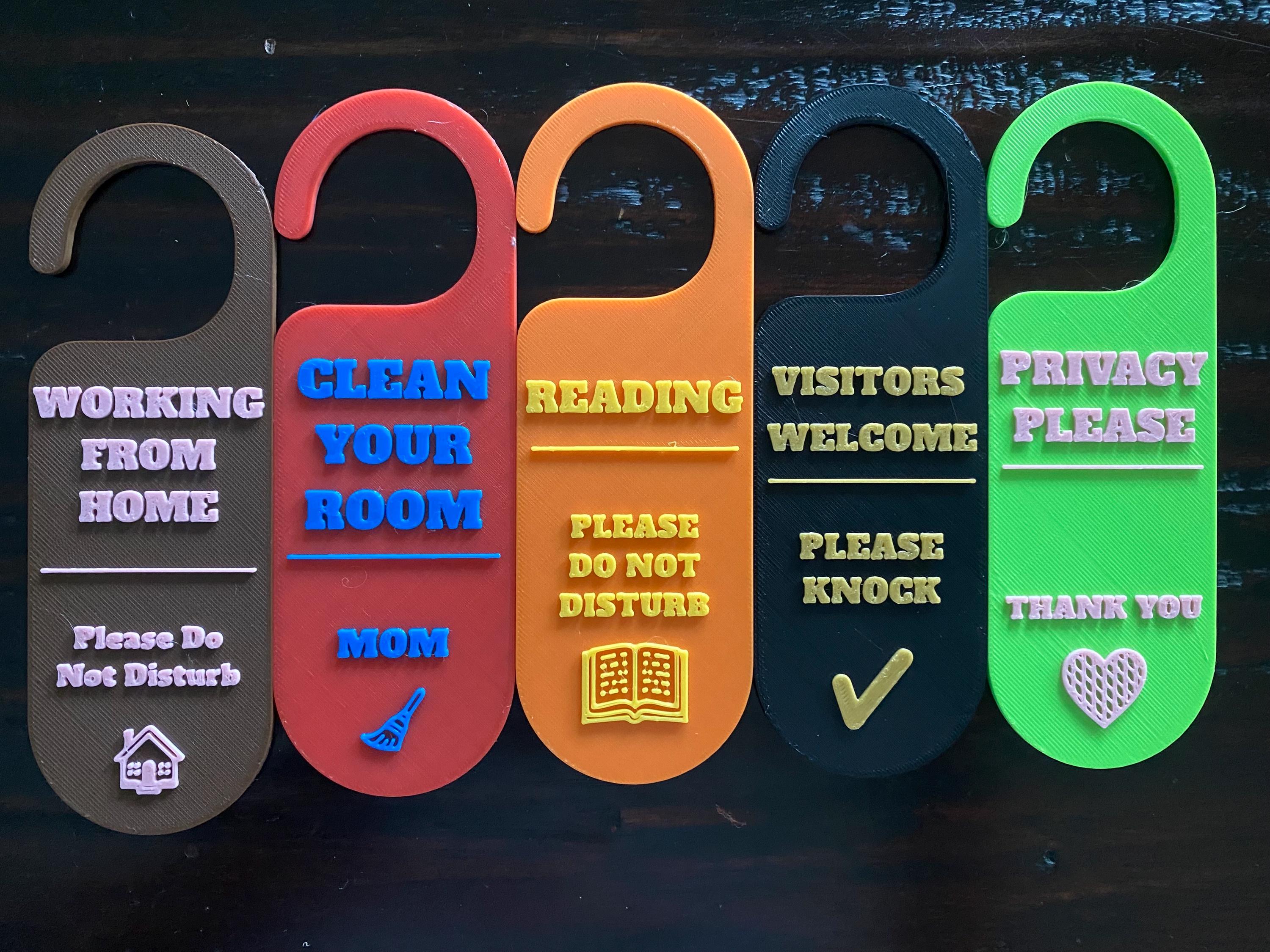 Personalized 3D Printed Door Hanger: Custom Message Sign - Etsy