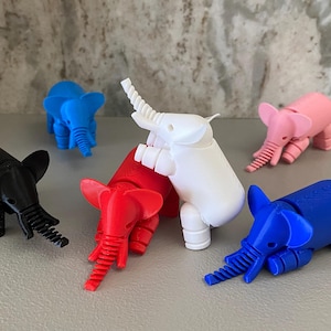 Articulated Flexi Elephant, 3D Printed