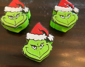 Grinch Stroh Topper - 10 mm Stroh Topper - 3D Gedruckt - Sondergrößen erhältlich