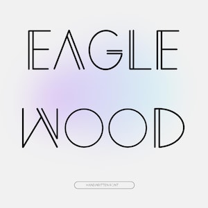 Eaglewood Font - Handwritten Font, Cricut Fonts, Cute Font, Procreate Fonts, Fonts for Cricut, Bold Font, Block Font, Cute Font, POD font