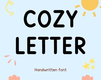 居心地の良い文字フォント – かわいい手書き風ディスプレイ（デジタルダウンロード）