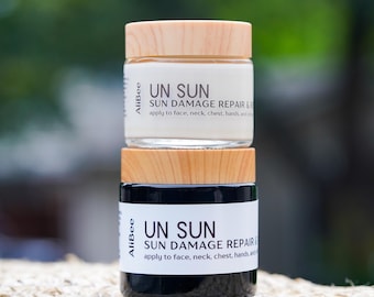 Sun Damage Repair Cream | Bakuchiol Dark Spot Cream Natural | After Sun Skin Care | Plant Based Retinol Alternative | Brightening Face Cream