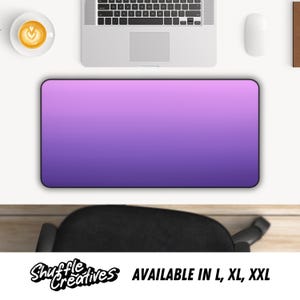 Lila Farbverlauf Schreibtischunterlage - L/XL/XXL Matte, Pastell Schreibtischunterlage, Große Schreibtischunterlage - Arbeitsplatzunterlage Niedlich, Gaming Schreibtischunterlage ästhetisch, WFH