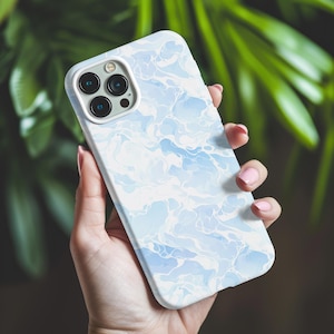 Light Blue Phone Case, Tough Phone Case, Blue iPhone Case, Samsung Case, iPhone 16, 15, 14, 13, 12, Samsung Galaxy S24 Phone Case