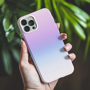 Purple Gradient Tough Phone Case -  iPhone 16, 15, 14, 13, 12 XS, XR, Pro, Promax & Samsung S24, S23, S22, S21 - Aesthetic Protective Cover