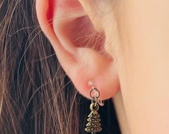 Christmas Clip-on Earrings. Plastic material for comfort.