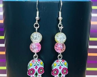 Day of the dead earrings. All Hypoallergenic