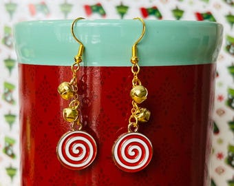 Christmas candy earrings. All Hypoallergenic