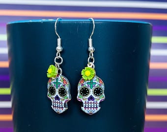 Day of the dead earrings. All Hypoallergenic