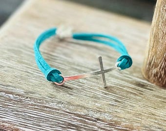 Leather Cross bracelet