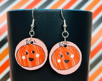 Wood Halloween earrings. All Hypoallergenic