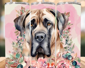 Mastiff Skinny Tumbler with Straw, 20oz