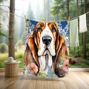 Basset Hound Velveteen Microfiber Blanket