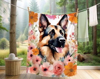 German Shepherd Velveteen Microfiber Blanket