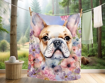 French Bulldog Velveteen Microfiber Blanket
