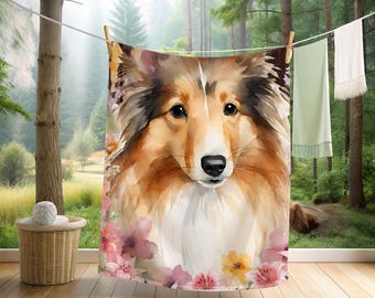 Shetland Sheepdog Velveteen Microfiber Blanket