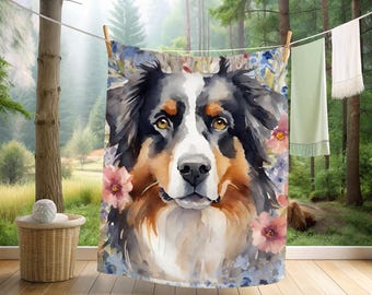 Miniature American Shepherd Velveteen Microfiber Blanket