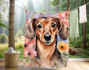 Dachshund Velveteen Microfiber Blanket